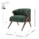 preview thumbnail 8 of 15, NPD Furniture Florence Vintage Mid Century Low profile Accent Chair