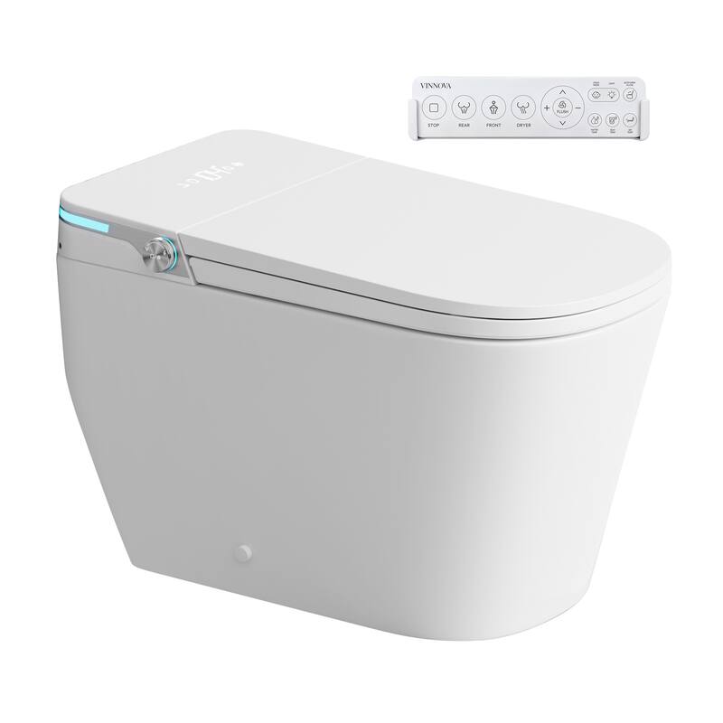 Yecla Smart Bidet Toilet Combo with LED screen display,ADA Chair Height,Auto Open & Close,Dryer & Foot/Men's flush recognition
