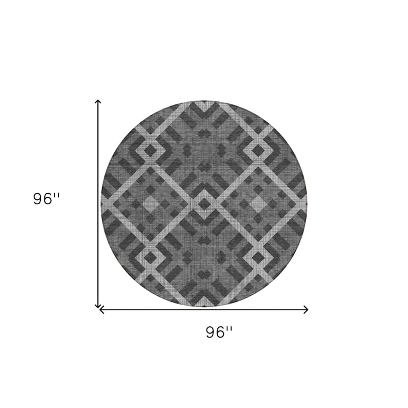 HomeRoots Geometric Transitional Rectangle Outdoor Rug