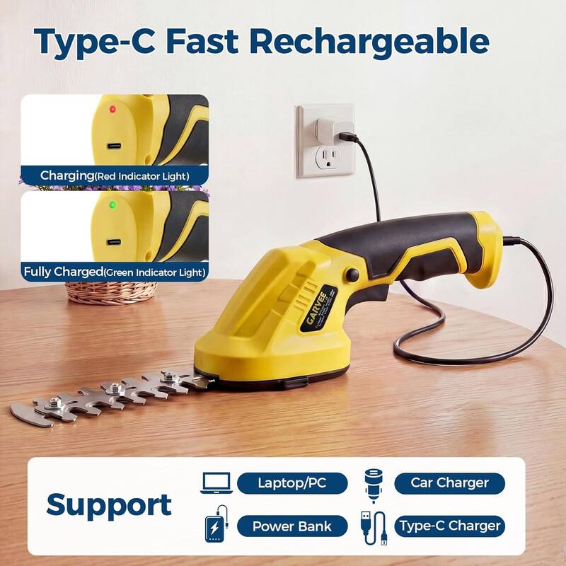 Lightweight 2 in 1 Electric Handheld Cordless Grass Trimmer Hedge Shears/ Grass Cutter