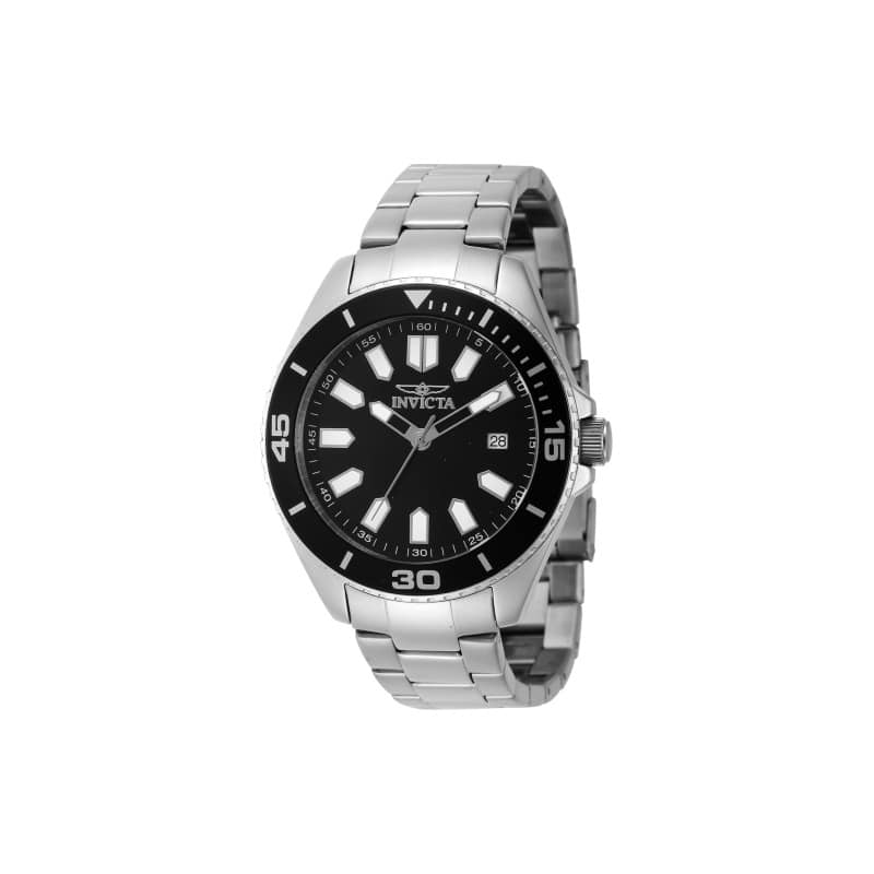 Invicta Men's 46316 Pro Diver Quartz 3 Hand Black Dial Watch