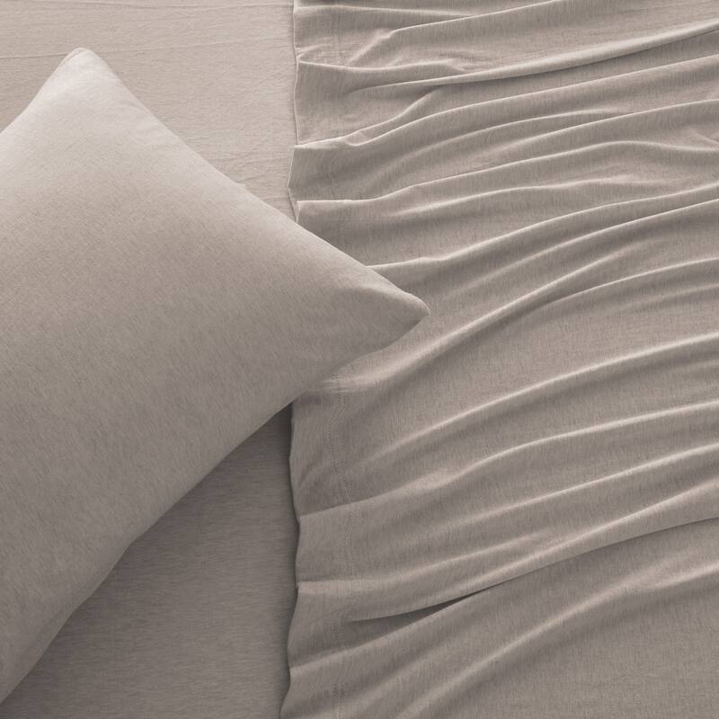 Linery & Co. Heathered Melange Cotton Jersey Knit Sheet Set
