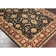 preview thumbnail 2 of 0, Hand-knotted Finial Black Wool Area Rug - 8' Round - 8' Round