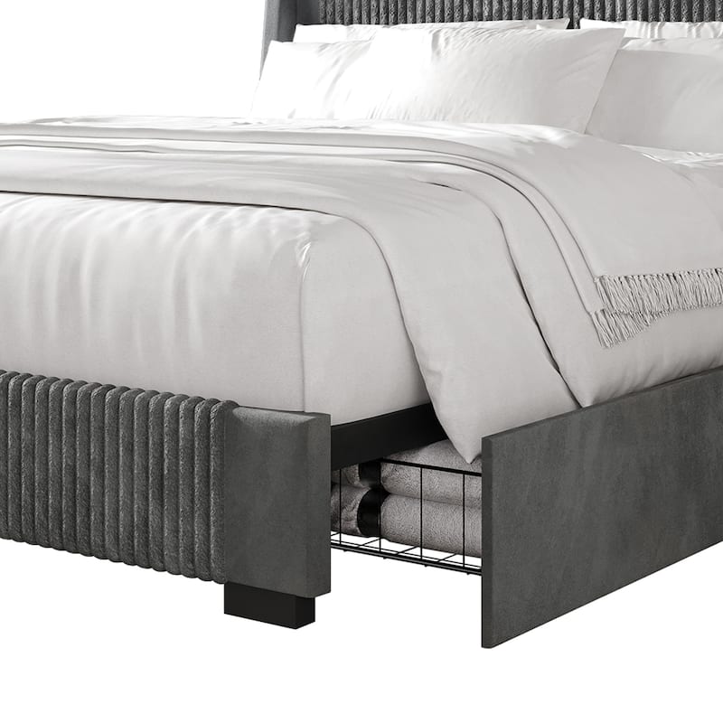 CraftPorch Corduroy Luxurious Bed