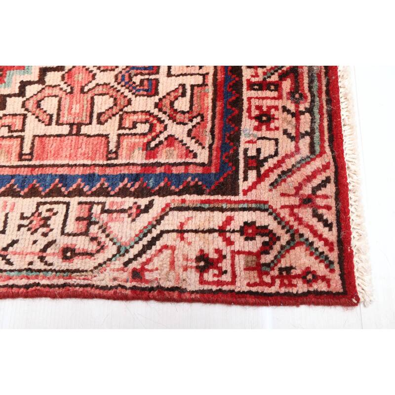 ECARPETGALLERY Hand-knotted Andelz Red Wool Rug - 3'2 x 9'10