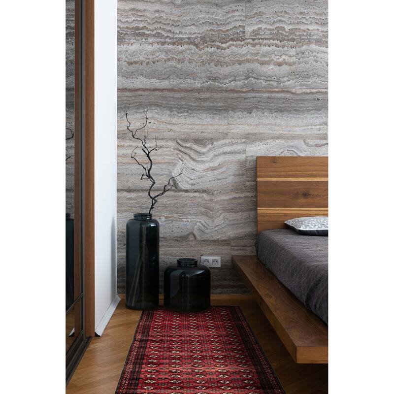 ECARPETGALLERY Hand-knotted Baluch Red Wool Rug - 3'3 x 6'7