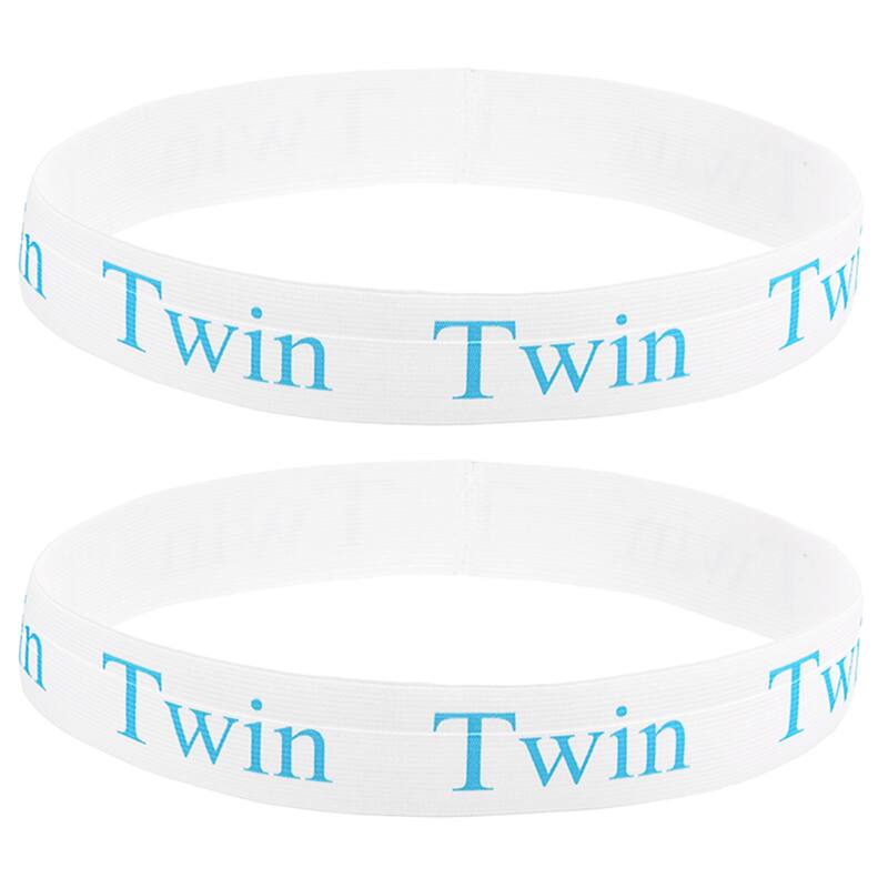 Bed Sheet Organizer Bands 325x38mm Storage Bands, White/Blue, TWIN - White/Blue
