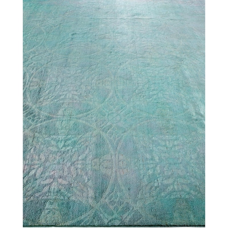 Vibrance, One-of-a-Kind Hand-Knotted Area Rug - Blue, 8' 2" x 9' 10" - 8' 2" x 9' 10"