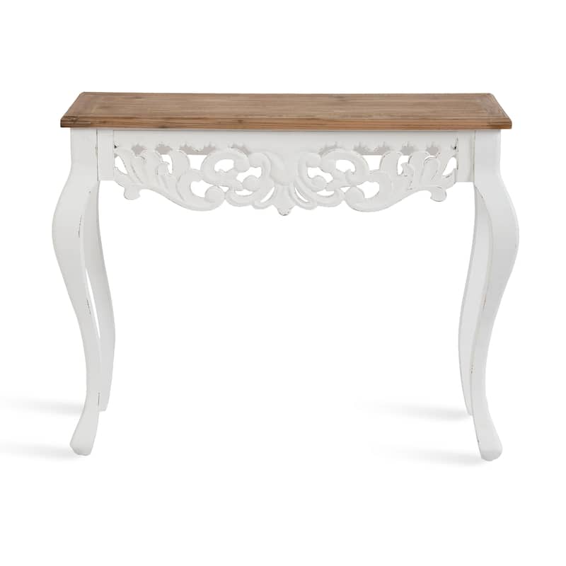 Kate and Laurel Antonella Wood Console Table - 38x13x30