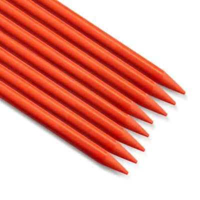 Agfabric Garden Stakes for Climbing Plants Supports ,(50-Pack),Orange