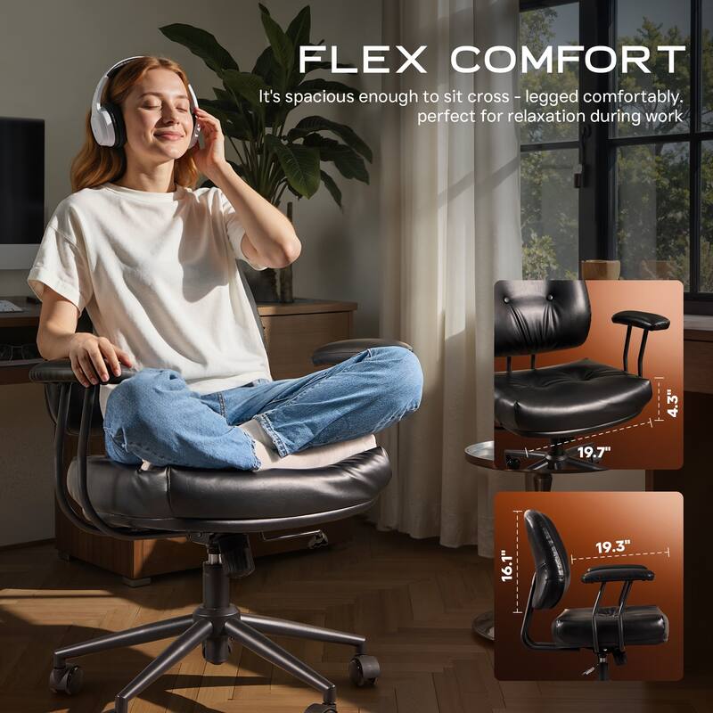 OVIOS Ergonomic PU Office Swivel Chair