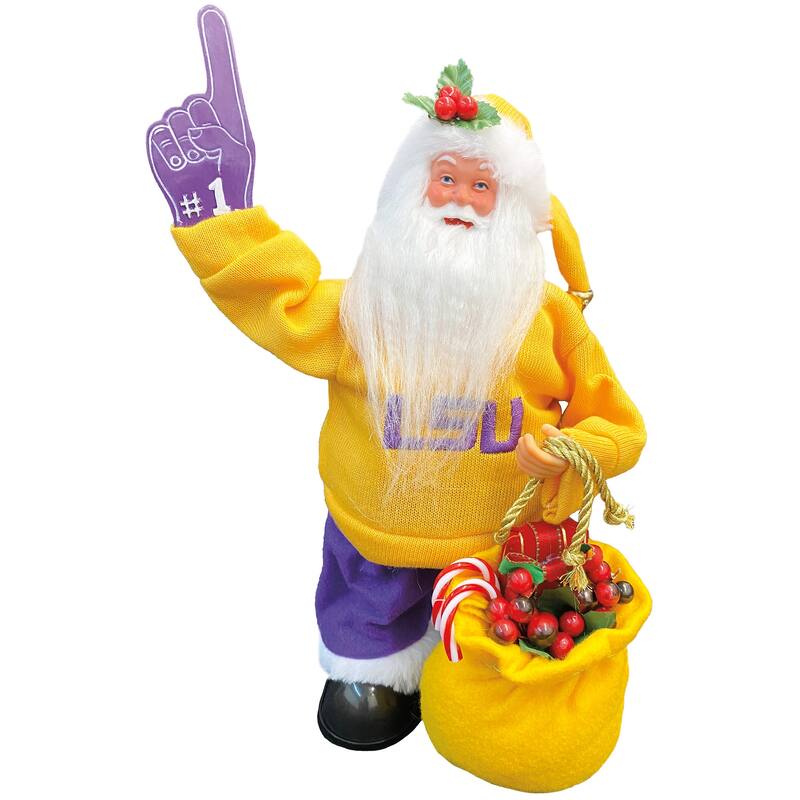 NCAA 12" Louisiana Animated/Musical Santa