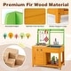 preview thumbnail 4 of 4, Wooden Play Kitchen w/Stoves & Removable Sink for 3+ Years Old Kids