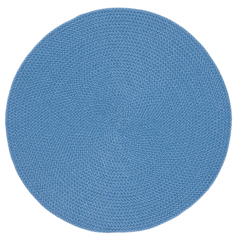SAFAVIEH Handmade Braided Herminda Round Rug - 7' Round - Blue