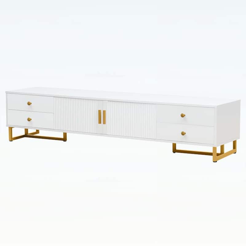 Modern TV Stand with Storage,Living Room Media Console Cabinet