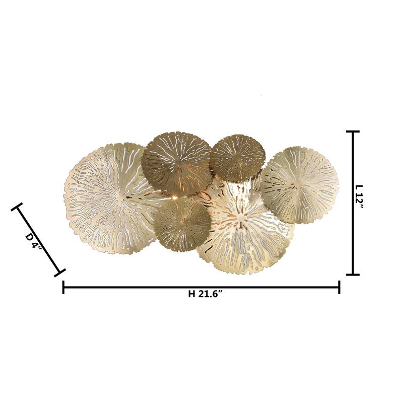 Copper Metal Abstract Wall Sconce