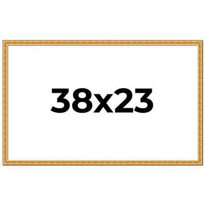 38x23 Frame Gold Real Wood Picture Frame Width 1 inches | Interior