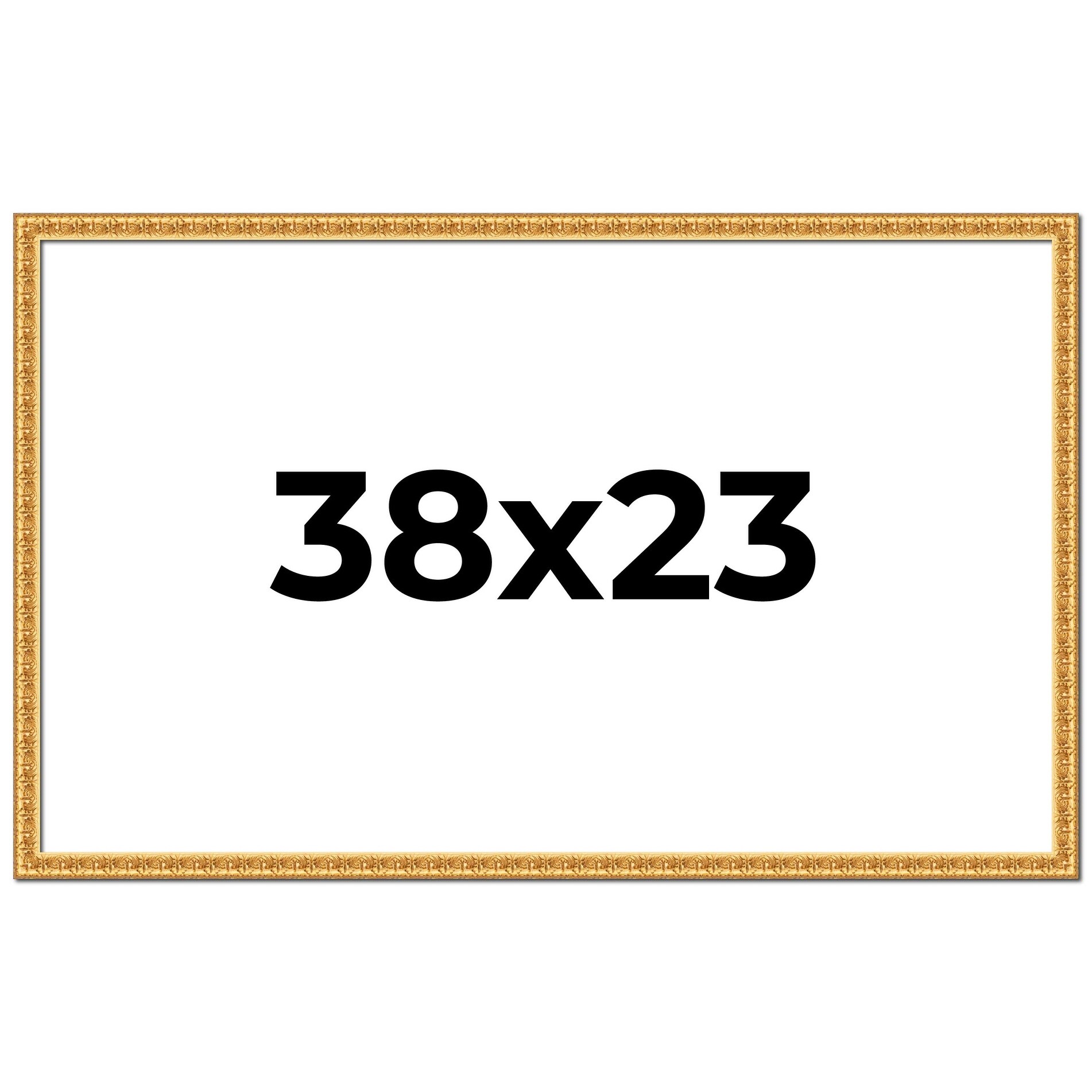 38x23 Frame Gold Real Wood Picture Frame Width 1 inches | Interior