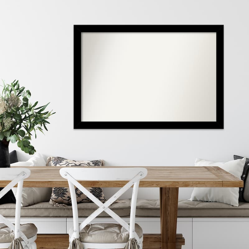 Brushed Non-Beveled Framed Wall Mirror - Brushed Black