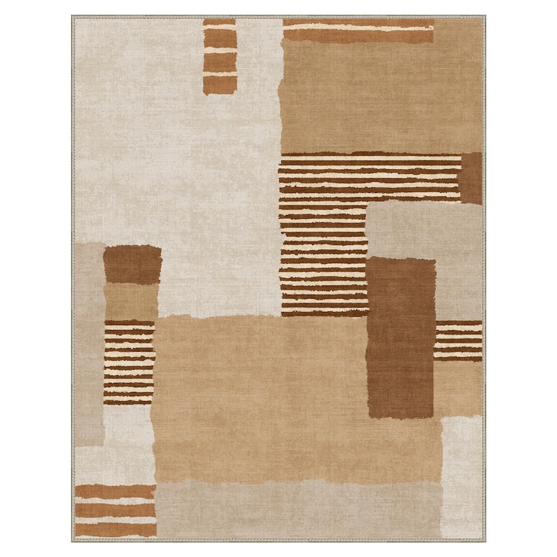Mcow Modern Abstract Stripe Non Slip Area Rugs