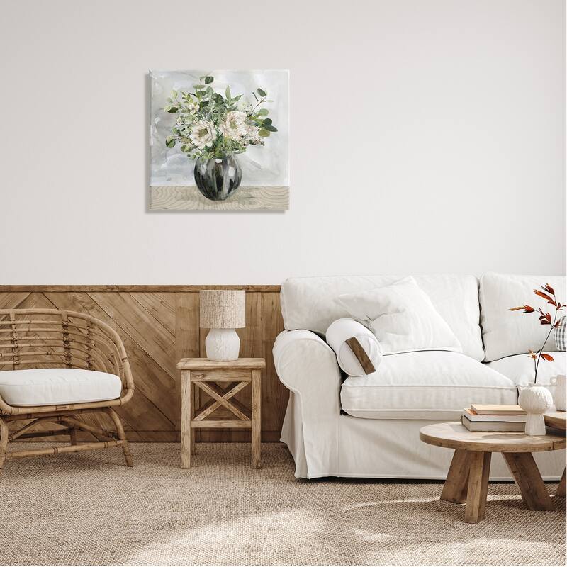 Stupell Detailed Flower Arrangement Mixed Blooms Vase Bouquet Canvas Wall Art, Design by Carol Robinson