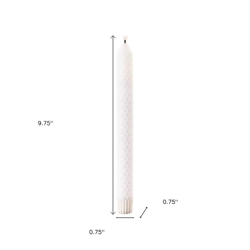 Set of Two White Flameless Taper Candles