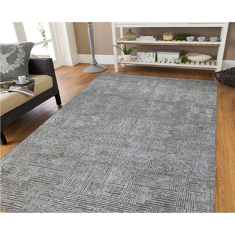 Quartz Desoto Modern & Contemporary Geometric Hand-Knotted Area Rug