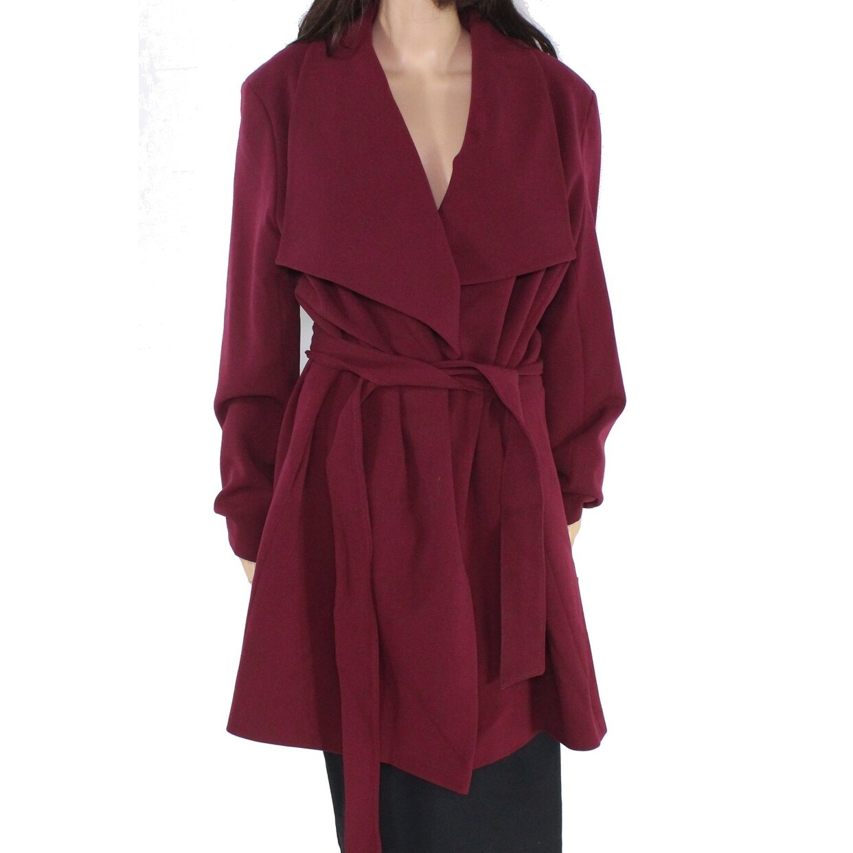 large collar wrap coat