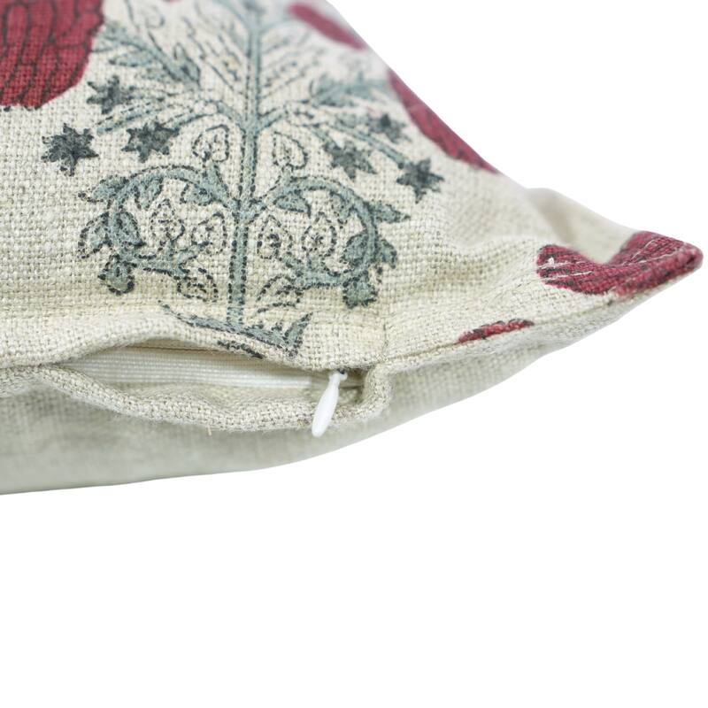 Fabdivine Handmade Block Print Cushion Cover Throw Home Décor Double Oxford Edges Pillow Case