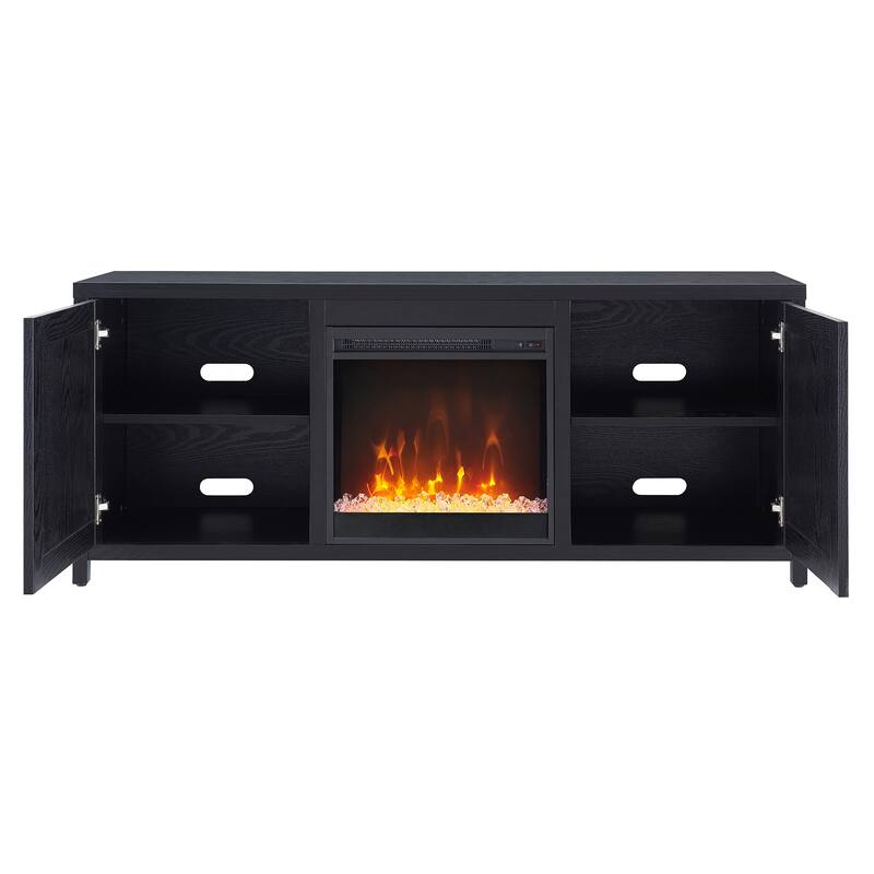 Granger 58" TV Stand with Crystal Fireplace Insert