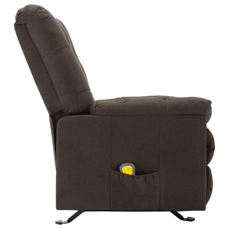 vidaXL Massage Recliner Electric Massaging Recliner Chair for Elderly Fabric - 28.1" x 38" x 39.6"