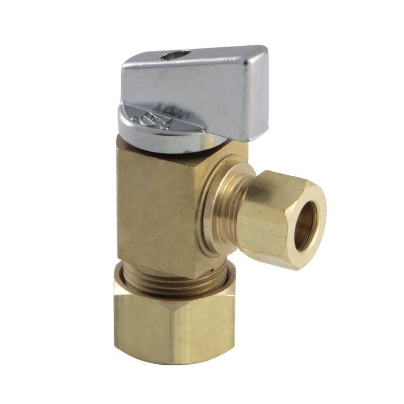 Kingston Brass Columbia Compression Quarter Turn Stop Valve - Raw Brass