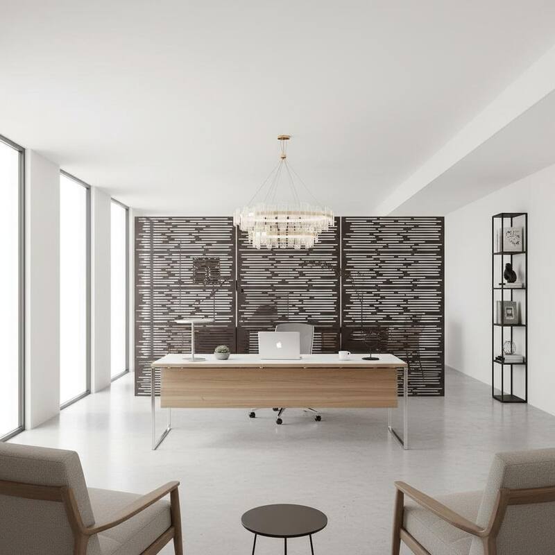 70" H Decorative Metal Garden Fences, Rust-Proof Scroll Design