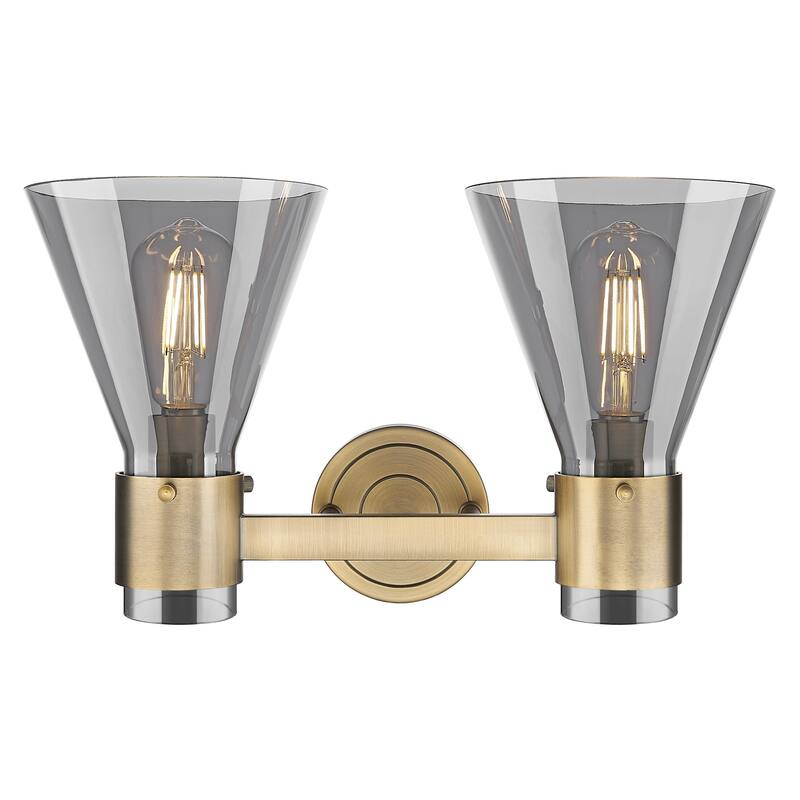 Innovations Lighting 464-2W-G464C-7SM Lawton Cone 2 Light 16" Wide