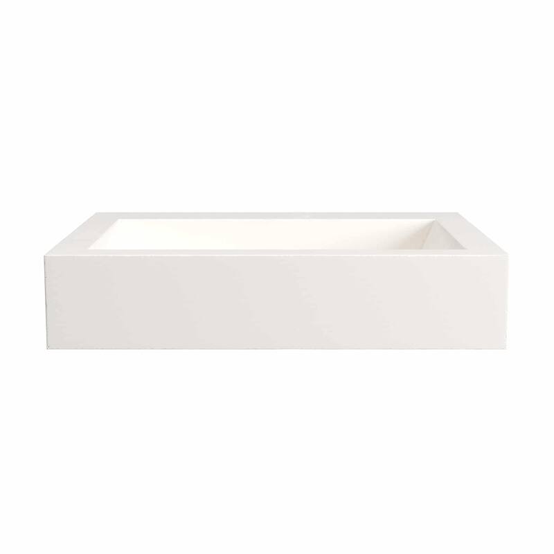 Natoma 24" Wall-Mounted Concrete Rectangular Bathroom Sink - Single Faucet Hole