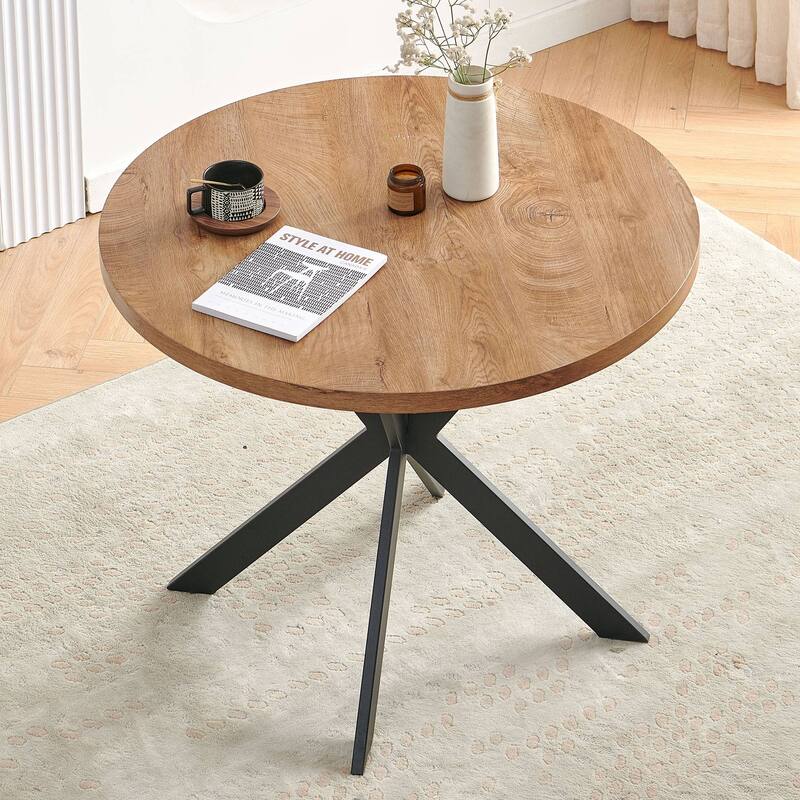 Howtai Modern Round Kitchen Dining Table Coffee Table