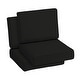preview thumbnail 30 of 80, Arden Selections ProFoam Acrylic Deep Seat Cushion Set 2 Count - Onyx Black