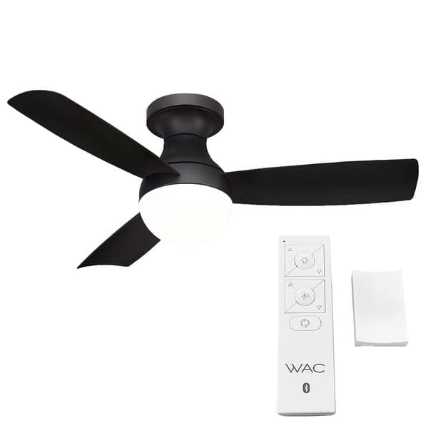 Shop Orb 3 Blade 54in Smart Compatible Flush Mount Ceiling Fan In Matte Black With 3000k Led Light Kit And Remote Control Overstock 30997558