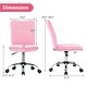 preview thumbnail 5 of 28, Gymax Armless Leisure Office Chair Adjustable Swivel Task Chair