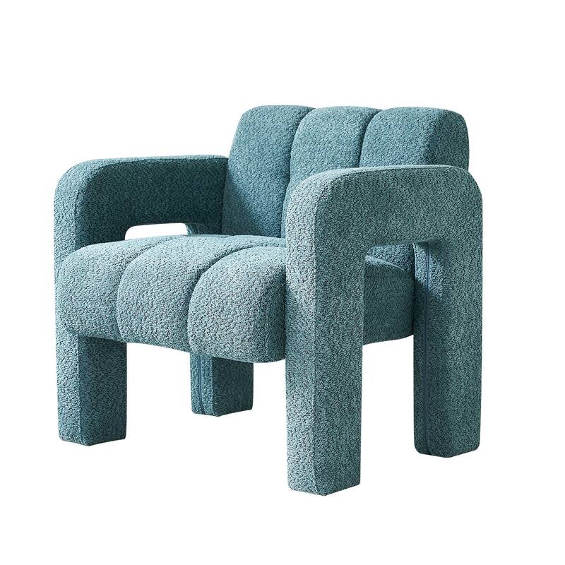 Modern 31.10" Boucle Upholstered Accent Chair with Plush Seat Cushion, Easy Assembly, and Comfortable Design