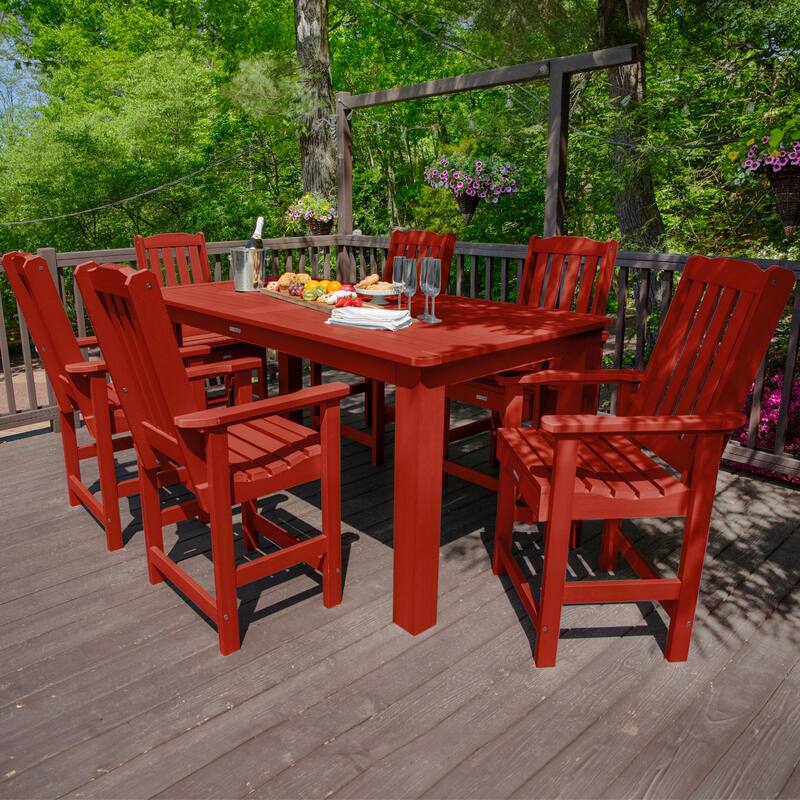 HIGHWOOD 7-Piece Outdoor Dining Set - 42" x 84" Table, Counter-height