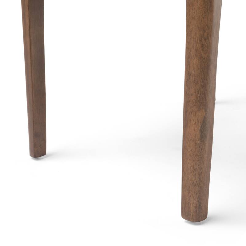 5-Piece Solid Wood Dining Table Set with 4 Upholstered Chairs