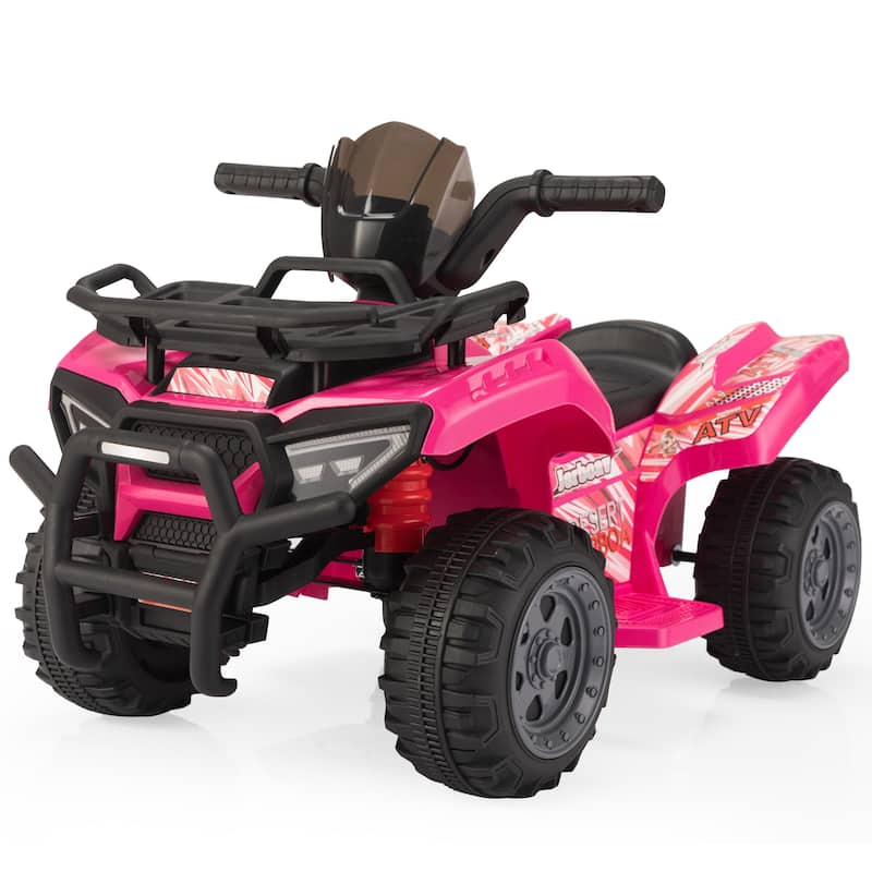 6V Kids Ride-On ATV Quad, Electric 4-Wheeler Car with Music, Horn, USB, and MP3 for Toddlers Ages 18-48 Months