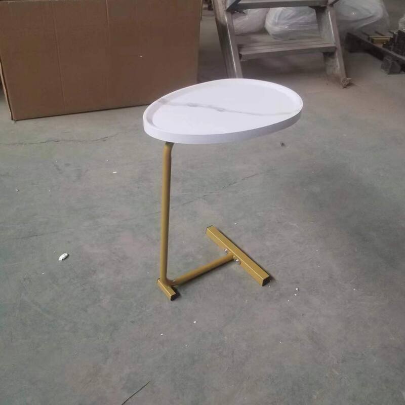 C-shaped Side Table, Small Sofa Table for Cough, Bederoom, Living Room