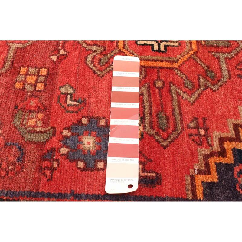 ECARPETGALLERY Hand-knotted Andelz Red Wool Rug - 3'0 x 6'11