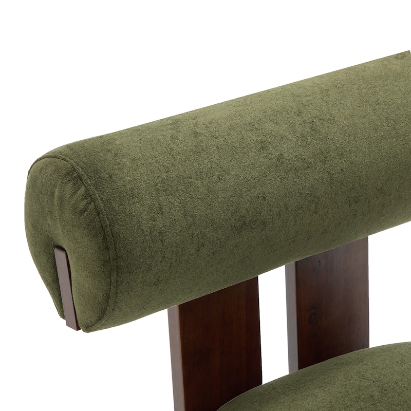 Christopher Knight Home - Modern Velvet Solid Wood Accent Chair with Sculptural Design