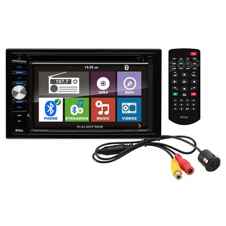 Boss Double Din 6.2" LCD Touchscreen With Back up Camera in 1 gift box
