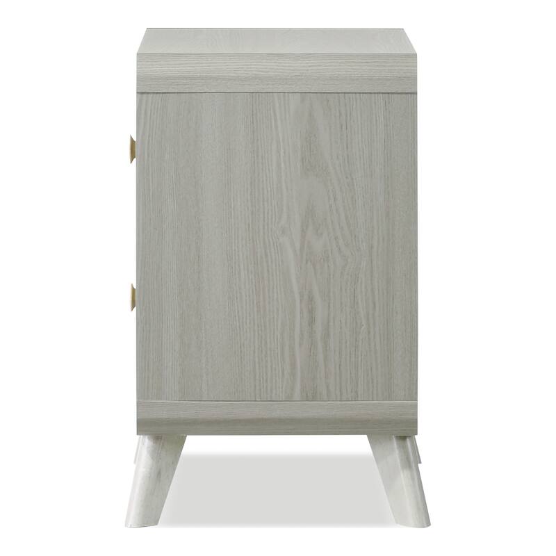 Furniture of America Thalia Modern Grey Wood 2-Drawer Nightstand