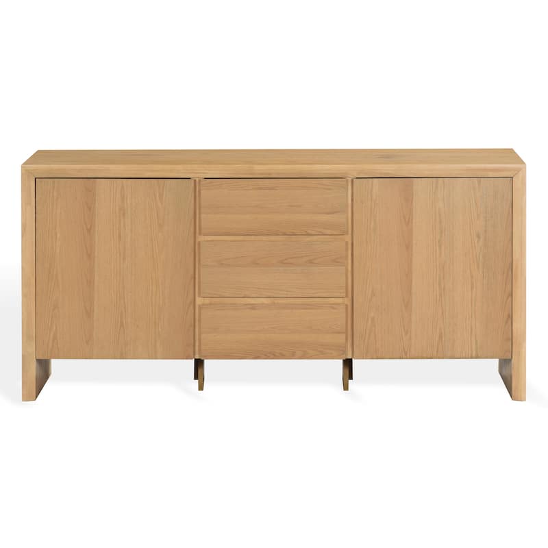 SAFAVIEH Couture Darnell Wood 3-Drawer Sideboard - 74"W x 19"D x 36"H - Natural