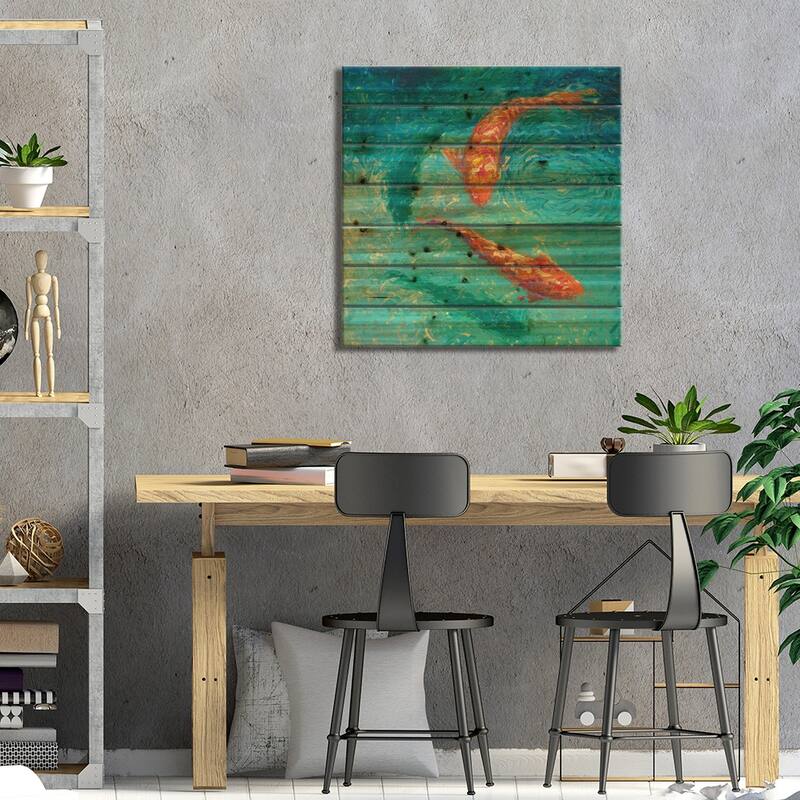Nueve Print On Wood by Iris Scott - Multi-Color